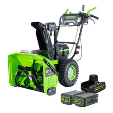 Load image into Gallery viewer, 82V Dual Stage Snow Thrower with (3) 6Ah Batteries and Dual Port Charger
