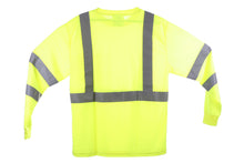 Load image into Gallery viewer, T-SHIRT LONG SLEEVES CLASS III, LIME 100% polyester, 130g/m2 birdeyes ,Reflect
