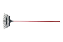 Load image into Gallery viewer, 18&#39;&#39; PRO PLASTIC LEAF RAKE WITH 54&#39;&#39; HD RED METAL HANDLE
