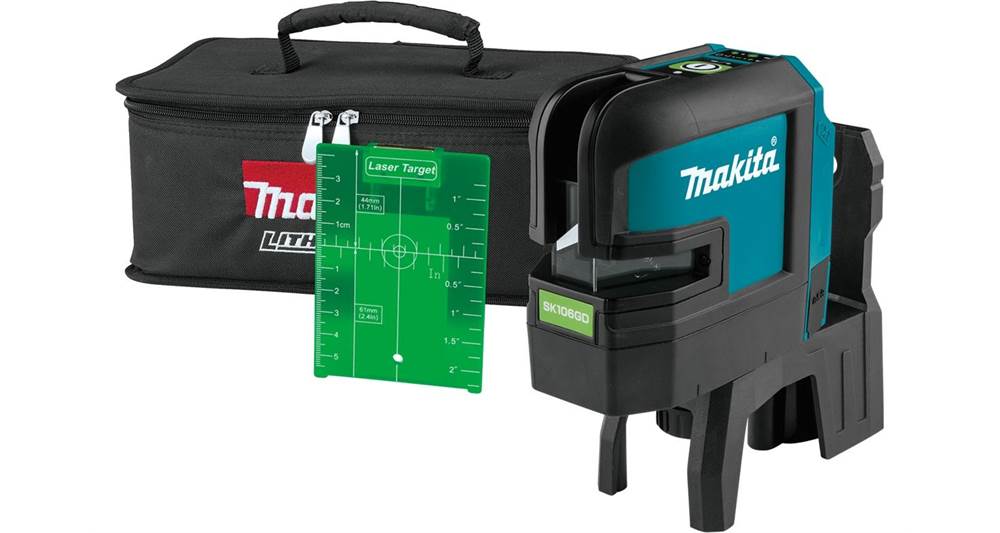 2021 Makita 12V max CXT® Lithium-Ion Cordless Self-Leveling Cross-Line / 4-Point Green Beam Laser, Tool Only (SK