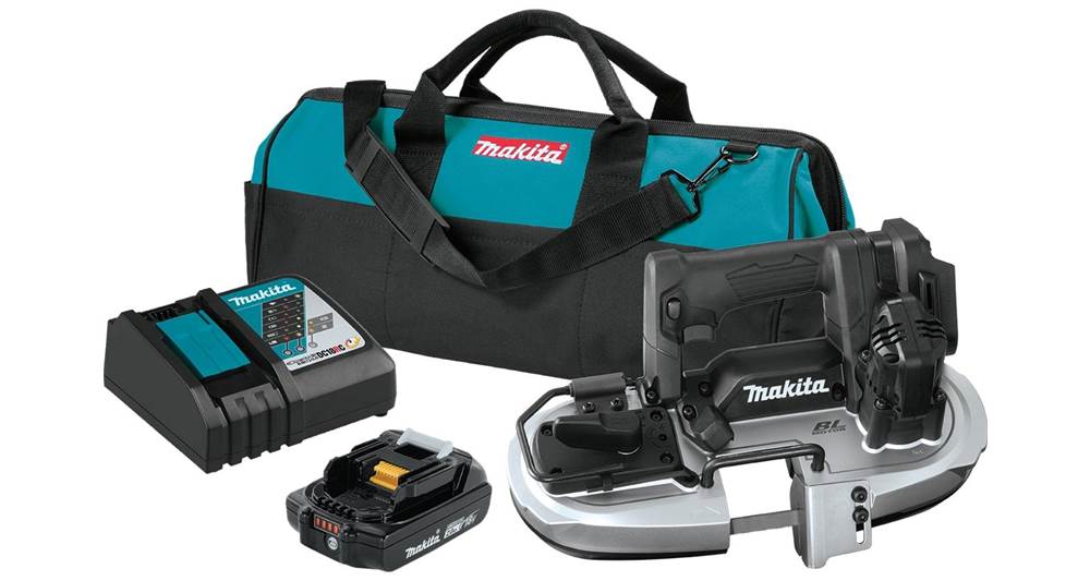 2021 Makita 18V LXT® Lithium-Ion Sub-Compact Brushless Cordless Band Saw Kit (2.0Ah) (XBP05R1B)