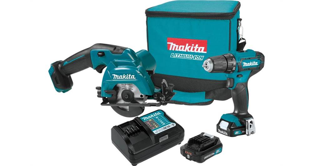 2021 Makita 12V max CXT® Lithium-Ion Cordless 2-Pc. Combo Kit (2.0Ah) (CT233R)