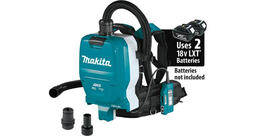 2021 Makita 36V (18V X2) LXT® Brushless 1/2 Gallon HEPA Filter Backpack Dry Dust Extractor, AWS® Capable, Tool O