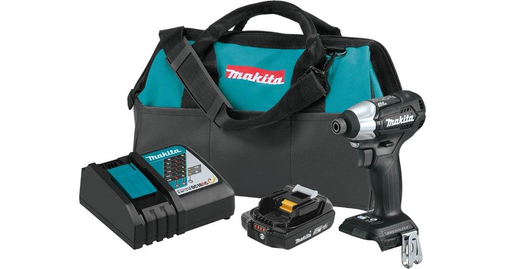 2021 Makita 18V LXT® Lithium-Ion Sub-Compact Brushless Cordless Impact Driver Kit (2.0Ah) (XDT15R1B)