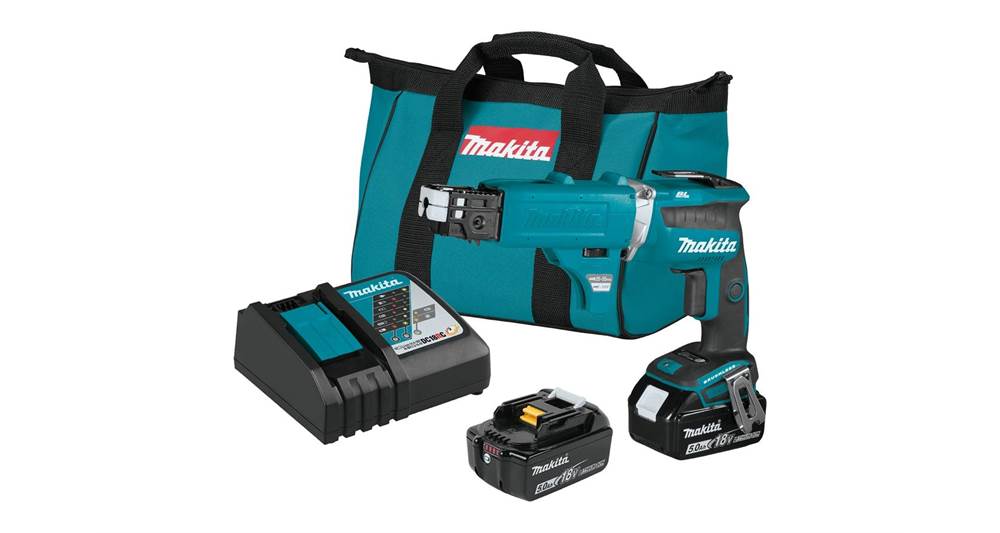 2020 Makita 18V LXT® Brushless 4,000 RPM Drywall Screwdriver Kit, with Autofeed Magazine (XSF03TX2)