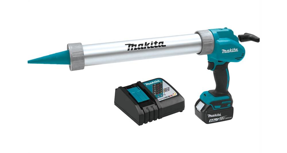 2021 Makita 18V LXT® Lithium-Ion Cordless 20 oz. Barrel Style Caulk and Adhesive Gun Kit (5.0Ah) (XGC01T1B)