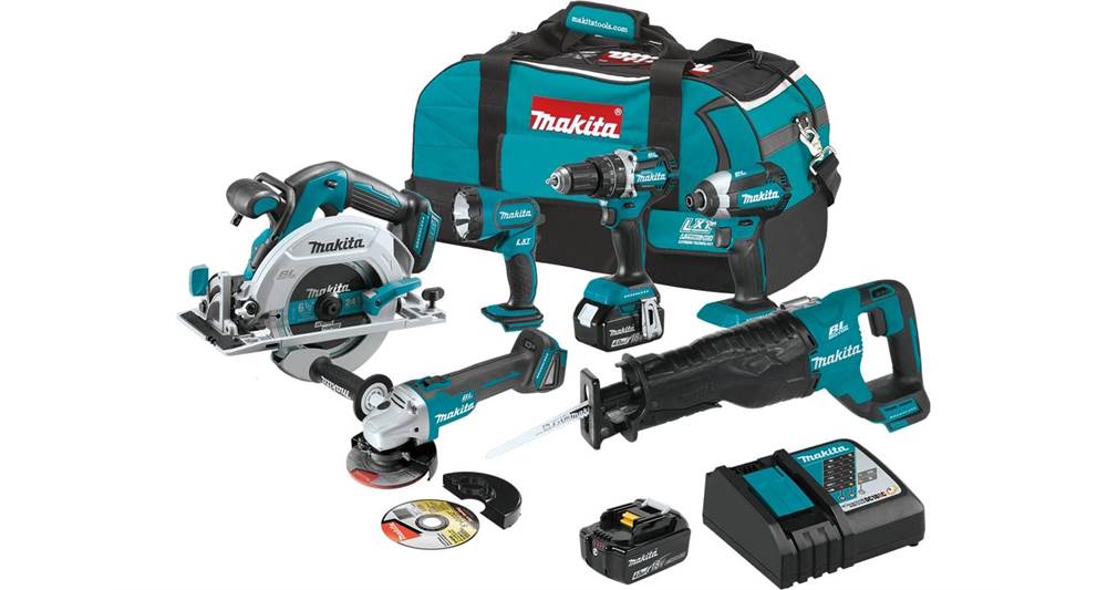 2021 Makita 18V LXT® Lithium-Ion Brushless Cordless 6-Pc. Combo Kit (4.0Ah) (XT612M)