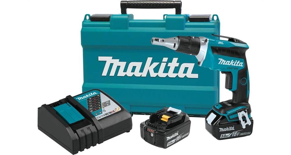 2021 Makita 18V LXT® Lithium-Ion Brushless Cordless 4,000 RPM Drywall Screwdriver Kit (5.0Ah) (XSF03T)