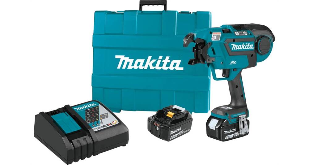 2021 Makita 18V LXT® Lithium-Ion Brushless Cordless Rebar Tying Tool Kit (5.0Ah) (XRT01TK)