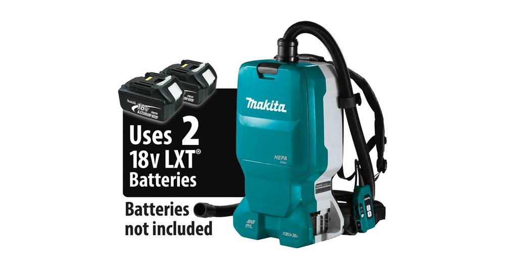 2020 Makita 18V X2 LXT® Brushless 1.6 Gal. HEPA Filter Backpack Dust Extractor, AWS™ Capable (XCV18ZX)