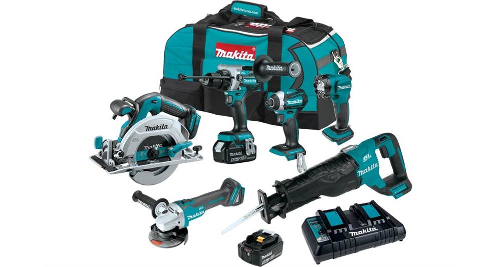 2021 Makita 18V LXT® Lithium-Ion Brushless Cordless 6-Pc. Combo Kit (5.0Ah) (XT616PT)