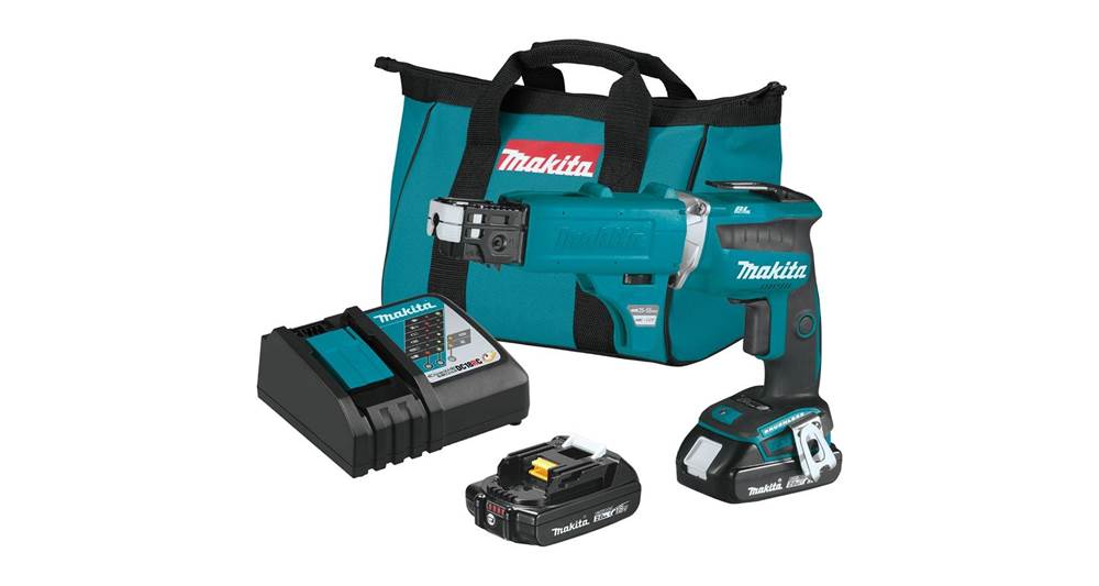 2020 Makita 18V LXT® Compact Brushless 4,000 RPM Drywall Screwdriver Kit w Autofeed Magazine (XSF03RX2)