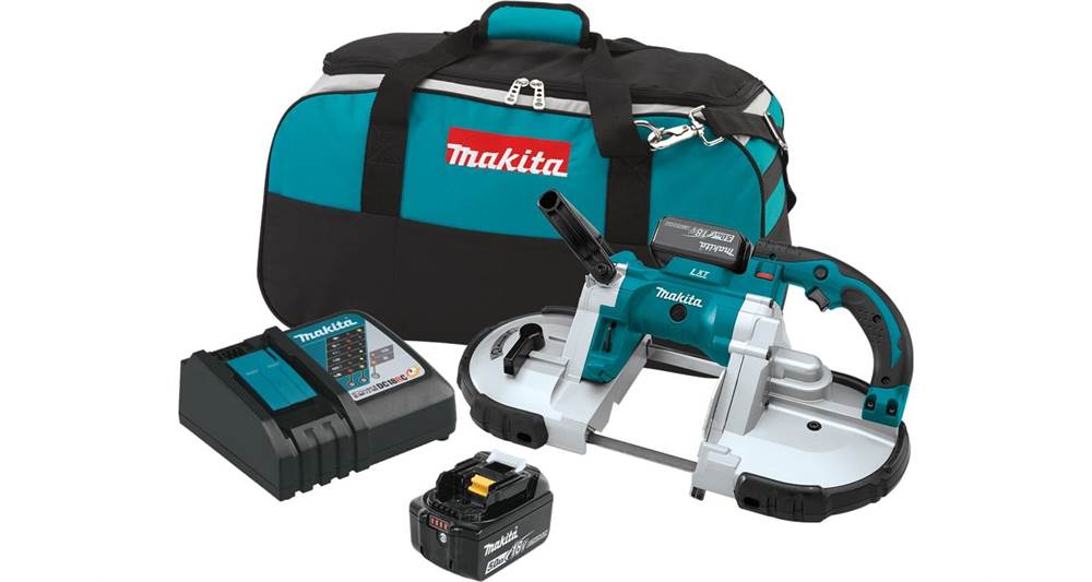 2021 Makita 18V LXT® Lithium-Ion Cordless Portable Band Saw Kit (5.0Ah) (XBP02TX)